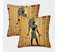 kaiyun Égypte Antique Vector Map Taie d'oreiller Imprimé Maison Salon Chambre Housses De Coussin 45x45cm Paquet De 2