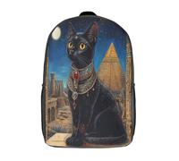kaiyun Égypte antiqueian Cat Sacs À Dos Pour Étudiant,Mignonne Style royal mythique Décontracté Pour Garçons Filles Cartable Scolaire 17inch