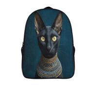 kaiyun Egyptian Chat Sac À Dos Filles Cartable Enfants Garçons 16 inch Grande Capacité Adolescents DeliChate Beaded Necklace Sac De Voyage Scolaire Poids Léger