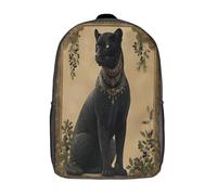 kaiyun Egyptian Style Léopard Sac À Dos,Sac Scolaire Enfant Ado Camping,Voyage Cartable Scolaire,Art nouveau Sacs Scolaires,17inch