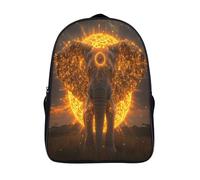 kaiyun Éléphants remarquables Décontractée Sac À Dos Enfants Cartables Savane africaine Fille Garçons Sac D'école Pour Scolaire Ou Voyage 16 inch