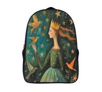 kaiyun Étoiles, prince, oiseaux Sac À Dos Enfant Fille Dessin animé Garçons Adolescents Primaire Avec Boucle De Réglage Cartables Scolaires 16 inch