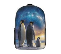 kaiyun Famille de manchots Cartable Imprimé 3D Sac À Dos Pour Ordinateur Portable Unisexe Pour Enfants/étudiants/Adultes 17inch