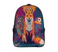 kaiyun FBœuf with A Third Eye on Its Forehead Sac À Dos,Sac Scolaire Enfant Ado Camping,Voyage Cartable Scolaire,Aigle Owl Sacs Scolaires,16 inch