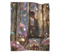 kaiyun Fée Assise sur Une balançoire en Liane Jeté À Motifs pour Camping en Plein Air,Chaud Jeté Léger pour Canapé-lit 60x80inch(150x200cm)