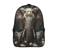 kaiyun Female Éléphant And Two Smaller Éléphants Sacs À Dos Pour Étudiant,Mignonne June Fleur Décontracté Pour Garçons Filles Cartable Scolaire 16 inch