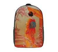 kaiyun Femme japonaise, fleurs de cerisier, pagode Sacs À Dos,imprim É 3D Cartable Sac Mode Pour Maternelle Ou Primaire 17inch