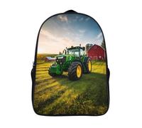 kaiyun Ferme pittoresque Sac À Dos,Sac Scolaire Enfant Ado Camping,Voyage Cartable Scolaire,TracteurSacs Scolaires,16 inch