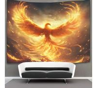 kaiyun Feu Phénix Décorations Tapisserie Tenture Murale Oiseau divin Impression 3D Couverture Murale Affiche Pour Salon Chambre Dortoir Décor 70cmx100cm