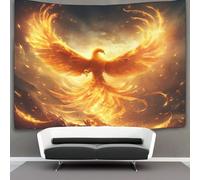 kaiyun Feu Phénix Tapisserie Oiseau divin Tenture Murales Décoration Murale,impression HD Pour Salon,chambre À Coucher Et Dortoir 130cmx150cm
