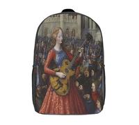kaiyun Fille Playing Electric Guitare Sac A Dos Scolaire,Style médiéval Cartable Fille Garçons Enfant,Adolescent Loisir Voyage Utilisation Quotidienne 17inch