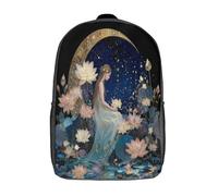 kaiyun Fille spirituelle de la lune, la fleur de Lotus Sac À Dos Enfant,Léger Mignon Cartable Garçons Filles Étudiant Utilisation Quotidienne Sac 17inch