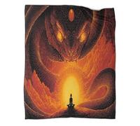 kaiyun Flamme et Serpent Couverture Désert Cosmique en feu Super Douce,légère,Chaude Et Confortable pour Canapé De Voyage,50x60inch(127x152cm)