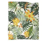kaiyun Fleurs Tropicales Est Douce,et Chaude, Couverture Jetée Motif 3D Style Jungle luxuriante,Le Lit Adapté Aux Adultes Et Aux Adolescent 80x90inch(200x230cm)