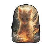 kaiyun Fluffy Chat Sac À Dos D'école Style épique Imprimé 3D Sac À Unisexe Pour Enfants/étudiants/Adultes 16 inch