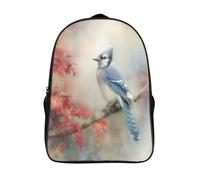 kaiyun Geais bleus perchés sur les branches d'érables rouges Sac À Dos Enfants - Garçons Filles Cartable Scolaire Adolescents Bon Pour L'école Et Les Voyages 39x29x16cm