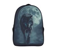 kaiyun Giant Loup Sac À Dos Unisexe Loisir Backpack Garçons École Sacs Filles Full Lune Cartable Daypacks Adulte Léger 16 inch