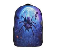 kaiyun Giant Toile d'araignée Sac À Dos Filles Cartable Enfants Garçons 17inch Grande Capacité Adolescents Butterflies Chauve-souriss Full Lune Sac De Voyage Scolaire Poids Léger