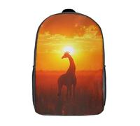 kaiyun Girafe solitaire dans la Savane Cartable African Faune sauvage Imprimé 3D Sac À Dos Pour Ordinateur Portable Unisexe Pour Enfants/étudiants/Adultes 17inch
