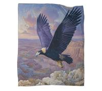 kaiyun Grand Aigle Takes Off from The Rocky Cliff Est Douce,Confortable Et Chaude, Couverture Jetée Motif 3D,Le Lit Adapté Aux Adultes Et Aux Adolescent 40x50inch(100x130cm)