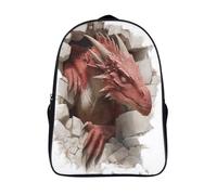 kaiyun Grands Dragons adultes rampant hors des fissures et des décombres Sac À Dos Unisexe Loisir Backpack Garçons École Sacs Filles Cartable Daypacks Adulte Léger 16 inch