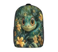 kaiyun Green Serpent Sacs À Dos Étudiant Cartables Scolaires 3D Imprimé Big Yeux Smiling Face Sacs D'école Pour Garçons Filles 17inch