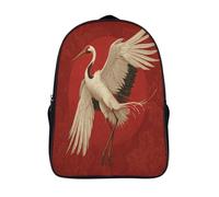 kaiyun Grue blanche volante orientale Sacs À Dos,3D Imprimé Étudiant Cartable Garçons Filles Livre Sac Pour Maternelle Ou Primaire 16 inch