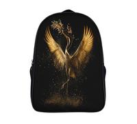 kaiyun Grue Déploie ses ailes dorées Cartable À Dos Enfant École Fille Garçon Collége Sac De Voyage Branches d'arbres Léger Sac D'école Scolaires 16 inch