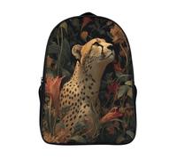 kaiyun Guépard Sac À Dos D'écolier,imprimé En 3D,Fleurs Leaves And Vines Cartables Scolaires Enfants,Grande Capacité,pour Voyage,léger 16 inch