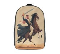 kaiyun Guerrier arabe Décontractée Sac À Dos Enfants Cartables Style culture moyen-orientale Fille Garçons Sac D'école Pour Scolaire Ou Voyage 17inch