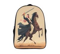 kaiyun Guerrier arabe Sac À Dos D'écolier,imprimé En 3D,Style culturel moyen-oriental Cartables Scolaires Enfants,Grande Capacité,pour Voyage,léger 16 inch