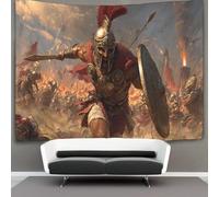 kaiyun Guerrier grec en armure de bronze et casque à plumes Tapisserie Pour Décoration Murale,chambre À Coucher, Tentures Murales Pour Salon 180cmx230cm