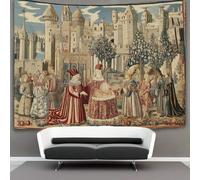 kaiyun Histoire médiévale Décorations Tapisserie Tenture Murale Remparts Impression 3D Couverture Murale Affiche Pour Salon Chambre Dortoir Décor 150cmx200cm