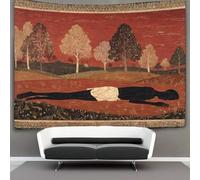 kaiyun Homme mince en pagne allongé face contre terre Tapisserie Art simple 3D Tenture Murales Décorations Pour La Maison Pour La Chambre 100cmx150cm