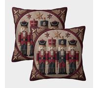 kaiyun Housse De Coussin Carrée Soldats en Uniformes Traditionnels 50x50cm Paquet De 2 pour Fauteuil Convertible (3D)