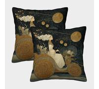 kaiyun Housse De Coussin Char de Freya, déesse de l'amour de Navia Taies d'oreiller De Canapé Coussin Décoratif Motif,adapté Décoratives pour De Balcon 45x45cm Paquet De 2