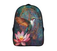 kaiyun HummingOiMeru Sac À Dos Unisexe Loisir Backpack Garçons École Sacs Filles Géométrie sacrée du lotus Voituretable Daypacks Adulte Léger 16 inch