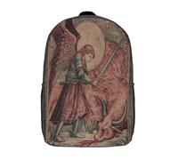 kaiyun Illustration d'un ange héraldique de style médiéval Sac À Dos D'écolier,imprimé En 3D, Cartables Scolaires Enfants,Grande Capacité,pour Voyage,léger 17inch