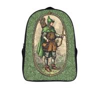 kaiyun Illustration médiévale de Robin des Bois Sac À Dos Filles Cartable Enfants Garçons 16 inch Grande Capacité Adolescents Sac De Voyage Scolaire Poids Léger