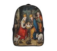 kaiyun Illustrations de manuscrits enluminés médiévaux Cartable Imprimé 3D Sac À Dos Pour Ordinateur Portable Unisexe Pour Enfants/étudiants/Adultes 16 inch