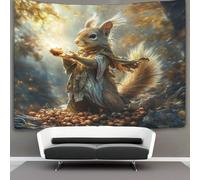 kaiyun Image d'art fantastique Décorations Tapisserie Tenture Murale Écureuil Warlock Impression 3D Couverture Murale Affiche Pour Salon Chambre Dortoir Décor 70cmx100cm