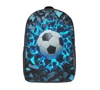 kaiyun Impact de ballon de foot Sac À Dos Unisexe Loisir Backpack Garçons École Sacs Filles Style explosion bleu électrique Cartable Daypacks Adulte Léger 17inch