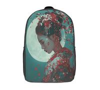 kaiyun Jeune femme vêtue d'un kimono de geisha traditionnel Sac À Dos Cartable BackpacK Scolaire Enfants Portable Léger Et Design Respirant Unisexe 17inch College Pack
