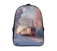 kaiyun Journée ensoleillée-Express Hivernal Sacs À Dos Étudiant Cartables Scolaires 3D Imprimé Sacs D'école Pour Garçons Filles 16 inch