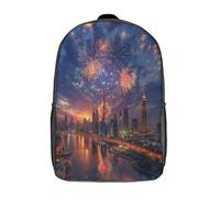 kaiyun Journée nationale de la ville du Koweït Sacs À Dos Étudiant Voituretables Scolaires 3D Imprimé Ville building Sacs D'école Pour Garçons Filles 17inch