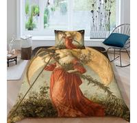 kaiyun La déesse des moissons 3 Pcs Couverture De Couette Doux Literie Set en Microfibre 3D Imprimé Cérès et la Faucille avec Taies d'oreiller pour Filles Garçon Single（135x200cm）