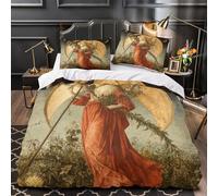 kaiyun La déesse des moissons Set De Housses De Couettes 3D,Cérès et la Faucille Imprimé De Couettes avec Taie d'oreiller, en Microfibre Douce Literie, pour Adultes Et Enfants Super King（260x220cm）