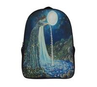 kaiyun La reine de la lune répand la lumière des étoiles sur la TerreSacs À Dos Pour Enfants École,Conte de fées Style Grande Capacité Adolescents Sac À Garçons Filles Voyage 16 inch