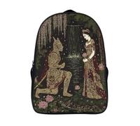 kaiyun Le chevalier face à la princesse Sacs À Dos,3D Imprimé Étudiant Cartable Garçons Filles Livre Sac Pour Maternelle Ou Primaire 39x29x16cm