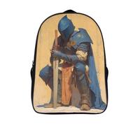 kaiyun Le chevalier porte une armure de plaques bleu cobalt Sac À Dos Enfants - Garçons Filles Cartable Scolaire Adolescents Bon Pour L'école Et Les Voyages 16 inch